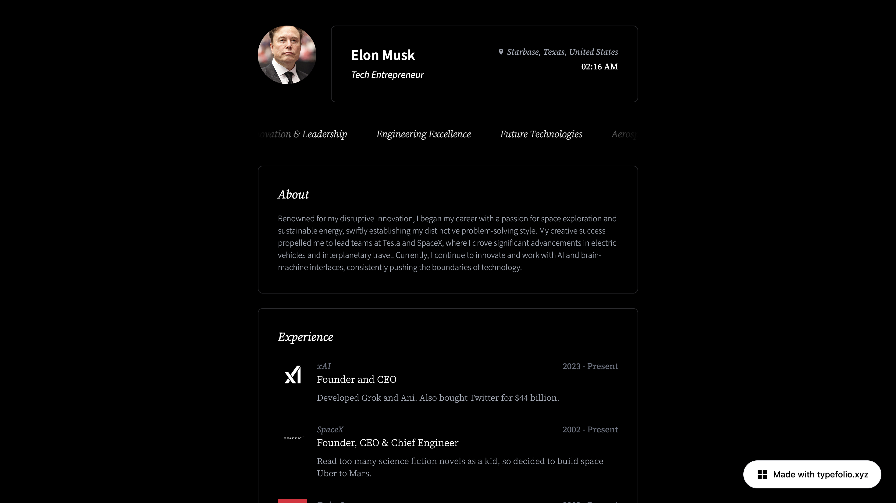Example page